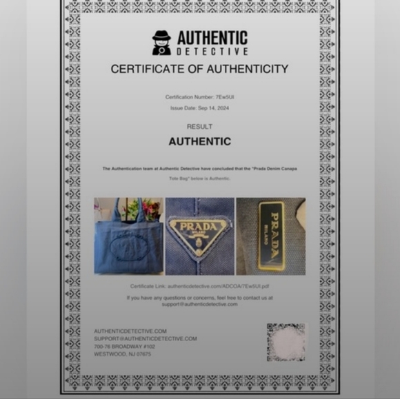 PRADA Blue Denim Large Canapa Tote Bag | EUC - Picture 3 of 11